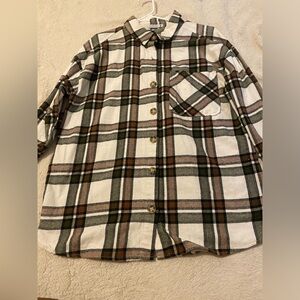Multi-Color Plaid Unisex Long Sleeve Shirt